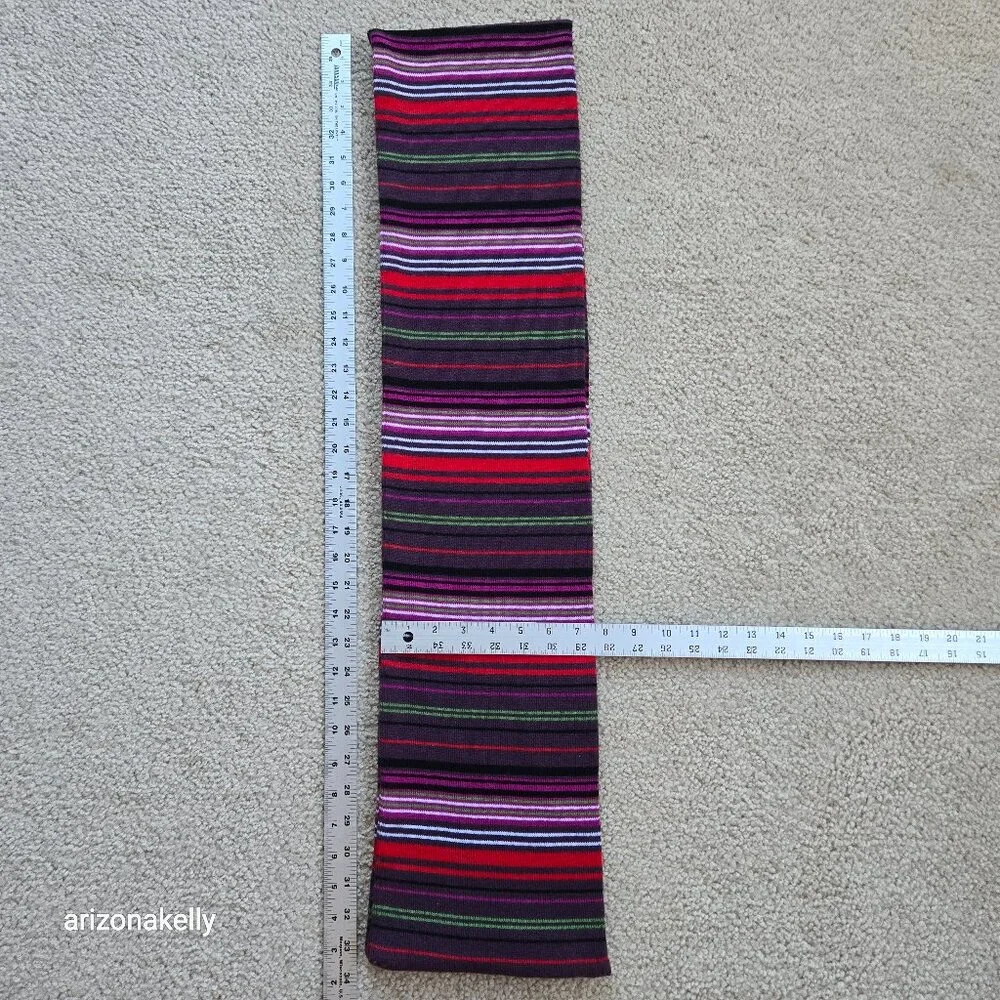 Merino Wool Striped Scarf - Picture 2 of 7